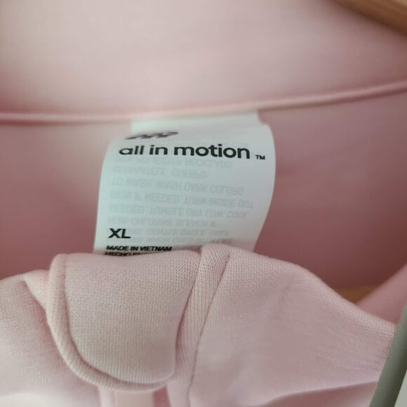 All In Motion Women's Sandwash Half Zip Pullover, Light Pink, Size XL - Picture 3 of 4
